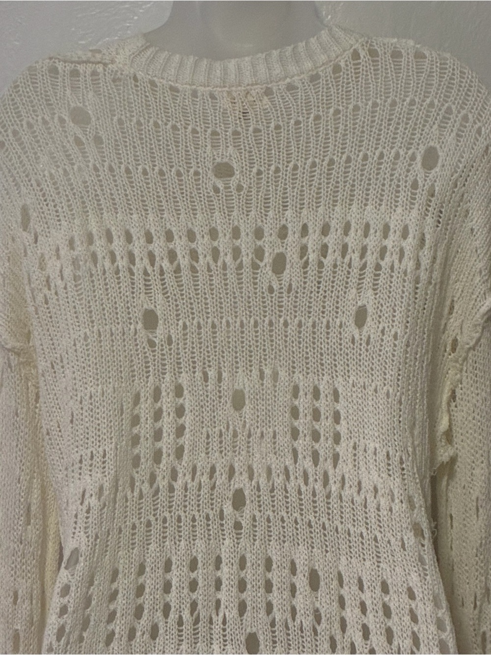 POL Lightweight Open-Knit Top in Cream - Picture 10 of 12